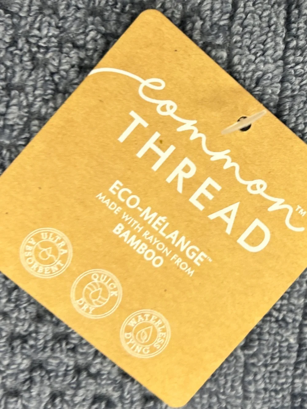 Common Thread Eco-Melange Dusty Blue Ultra Soft Bath Towels Set of 2